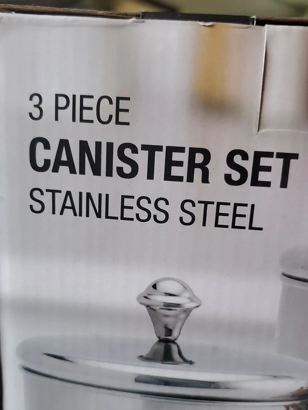 Stainless Steel Canister Set with Copper Accent - 3-Piece